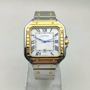 ساعت مچی رسمی و کلاسیک مردانه کارتیر مدل 2081دورنگ با صفحه نقره ای