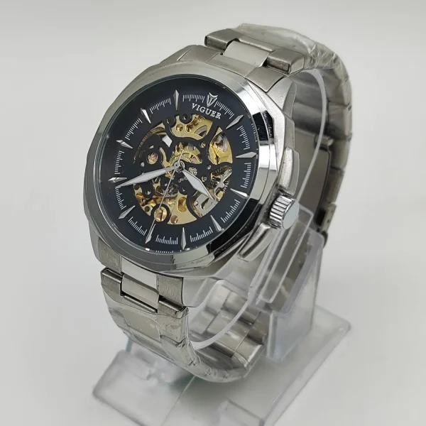 ساعت مچی اسکلتون مردانه VIGUER مدل V1355M | ترکیب اصالت مکانیکی و طراحی مدرن - تصویر 3