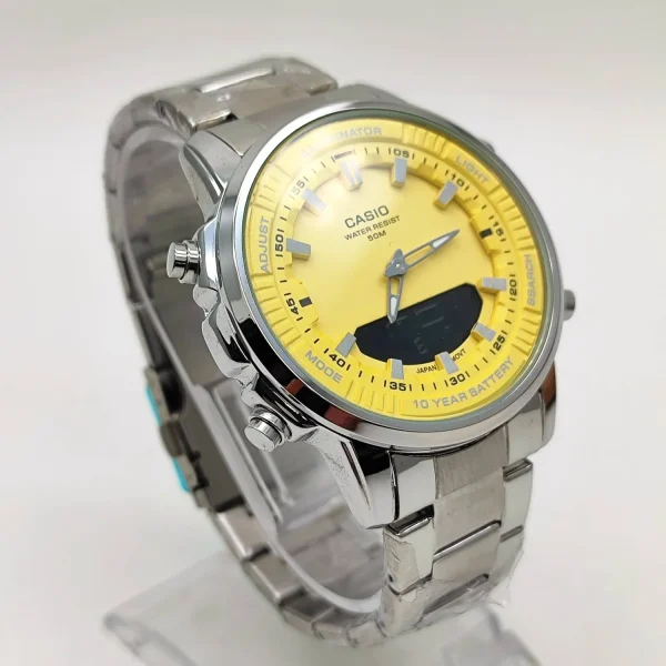 ساعت مچی مردانه کاسیو مدل World Time دو زمانه – کیفیت بالا، طراحی حرفه‌ای، انتخابی مطمئن - تصویر 2