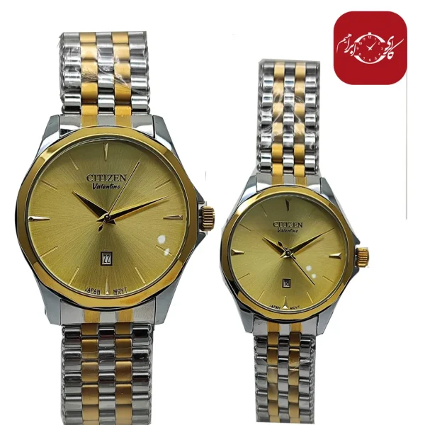 ست کلاسیک ساعت مچی مردانه و زنانه سیتیزن مدل Valentino 4225 - تصویر 3