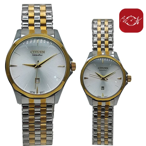 ست کلاسیک ساعت مچی مردانه و زنانه سیتیزن مدل Valentino 4225 - تصویر 4